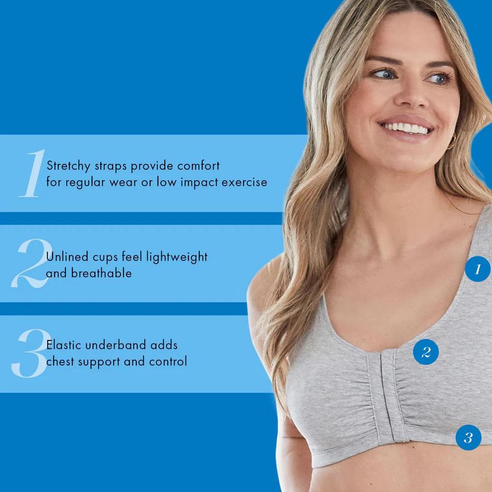 Bestform Front Close Wirefree Low-Impact Cotton Bra