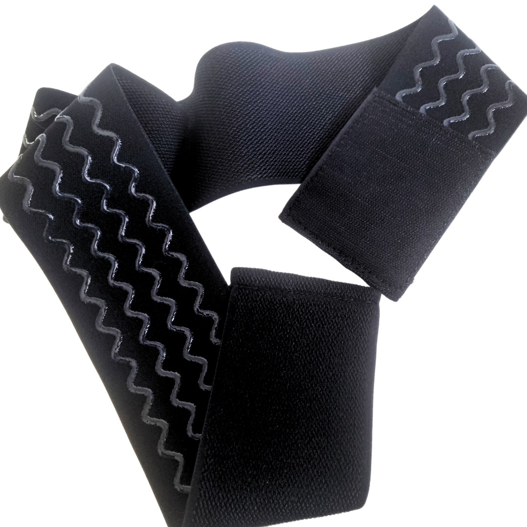 Close up of the Breast Support Band showing the inside silicon grip and velcro fastening